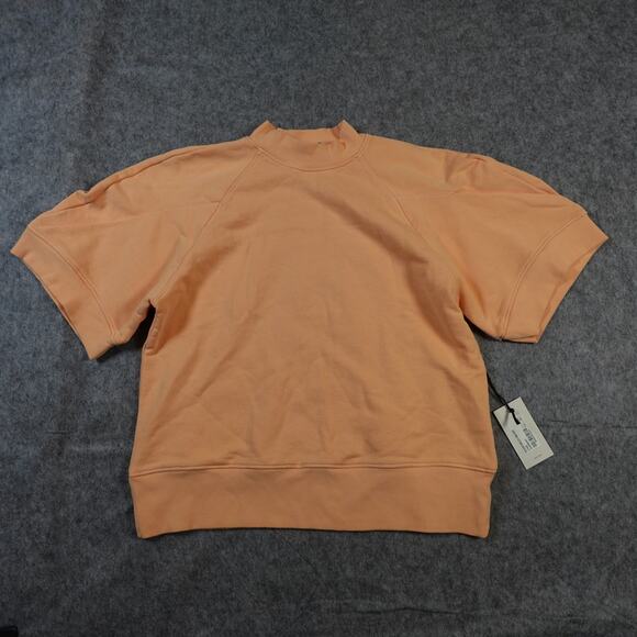 AGOLDE Sweater Womens Extra Small NWT The Round Shoulder Sweatshirt Sherbert - Picture 2 of 9